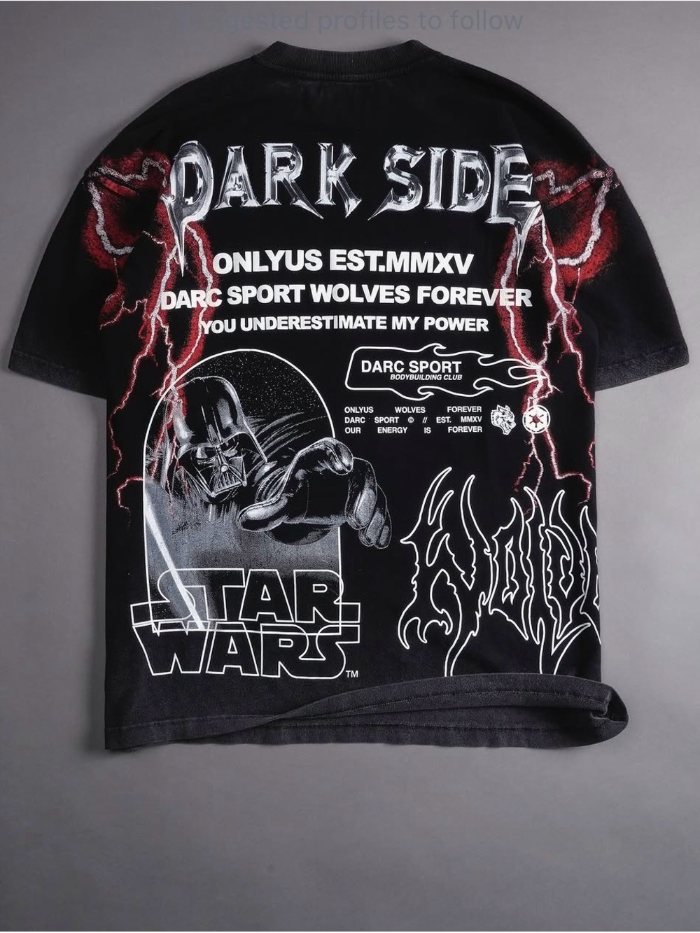 Darc Sport Black Star Wars 'Dark Side' Shirt